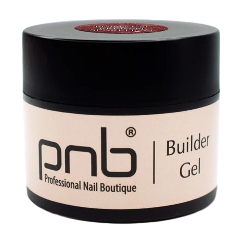 Гель для моделювання нігтів PNB Builder Gel, Last Chance Brown Sparkling, 15 мл